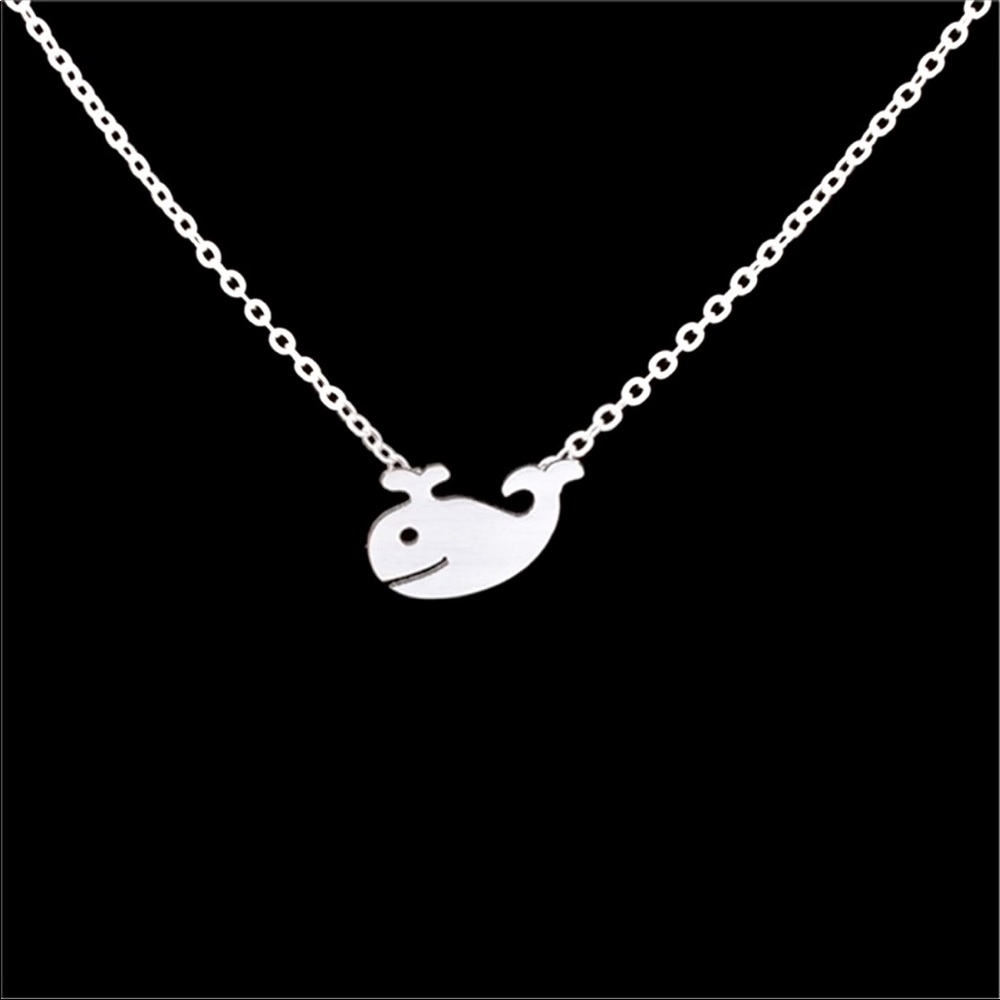 New Cute Silver Plated Whale Necklaces